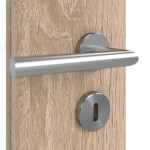Detailansicht der Oberfläche von GARANT Doppelflügeltür inkl. Zarge Authentic Eiche GCK08 mit Lichtausschnitt LA-6 Sprosse SP0