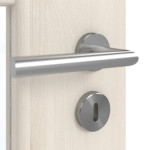 Detailansicht der Oberfläche von GARANT Doppelflügeltür inkl. Zarge Authentic Perl GCK08 mit Lichtausschnitt LA-6 Sprosse SP10