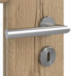 Detailansicht der Oberfläche von GARANT Doppelflügeltür inkl. Zarge Authentic Risseiche GCK08 mit Lichtausschnitt LA-6 Sprosse SP10