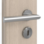 Detailansicht der Oberfläche von GARANT Doppelflügeltür inkl. Zarge Authentic Akazie GCK08 mit Lichtausschnitt LA-6 Sprosse SP2
