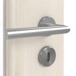 Detailansicht der Oberfläche von GARANT Doppelflügeltür inkl. Zarge Authentic Perl GCK08 mit Lichtausschnitt LA-6 Sprosse SP2