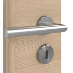 Detailansicht der Oberfläche von GARANT Doppelflügeltür inkl. Zarge Quer Authentic Achat GCK08 mit Lichtausschnitt LA-6 Sprosse SP2