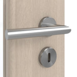 Detailansicht der Oberfläche von GARANT Doppelflügeltür inkl. Zarge Authentic Akazie GCK08 mit Lichtausschnitt LA-6 Sprosse SP4