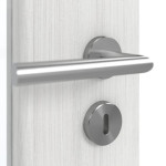 Detailansicht der Oberfläche von GARANT Doppelflügeltür inkl. Zarge Authentic Grigio CPL mit Lichtausschnitt LA-6 Sprosse SP4