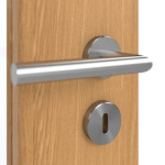 Detailansicht der Oberfläche von GARANT Doppelflügeltür inkl. Zarge Eiche Premium GCK08 mit Lichtausschnitt LA-6 Sprosse SP4