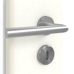 Detailansicht der Oberfläche von GARANT Doppelflügeltür inkl. Zarge W1000ST3 Premium Weiß GHK08 mit Lichtausschnitt LA-6 Sprosse SP4