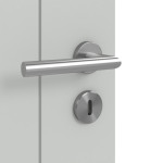 Detailansicht der Oberfläche von Groove 54 ProLine Lack Grau RAL 7035 Doppelflügeltür inkl. Zarge - Hörmann
