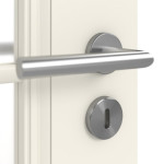 Detailansicht der Oberfläche von Kontura 1 LA Sprosse 2/4 ClassicLine Weißlack Doppelflügeltür inkl. Zarge - Hörmann