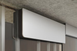 Detailsansicht von Linie 1 Motiv klar 2-flg. Glaspendeltür mit festem Seitenteil DORMA Mundus BTS Variante 5 - Erkelenz
