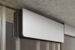 Detailbild von Linie 1 Motiv klar 2-flg. Glaspendeltür mit zwei festen Seitenteilen DORMA Mundus BTS Variante 6 - Erkelenz