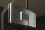 Pendeltürband von Curves Motiv matt Glaspendeltür mit festem Seitenteil und Oberlicht DORMA Tensor Glas an Glas Variante 4 - Erkelenz