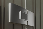 Pendeltürband von Linie 1 Motiv matt Glaspendeltür mit festem Seitenteil und Oberlicht DORMA Tensor Glas an Glas Variante 4 - Erkelenz