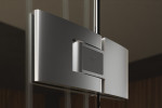 Pendeltürband von Linie 1 Motiv klar 2-flg. Glaspendeltür mit zwei festen Seitenteilen und Oberlicht DORMA Tensor Variante 6 - Erkelenz