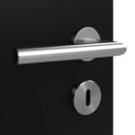 Detailansicht der Oberfläche von Schwarz RAL 9005 LA-24 bandseitig Lack Basic Innentür - Huga