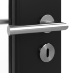 Detailansicht der Oberfläche von Schwarz RAL 9005 DIN-LA Mattlack Basic Innentür - Huga
