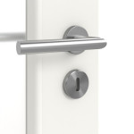 Detailansicht der Oberfläche von HUGA Innentür Piano 1 Weißlack Classic mit Lichtausschnitt LA