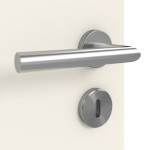 Detailansicht der Oberfläche von HUGA Innentür Landhaus 5 Weißlack Classic mit Lichtausschnitt LA