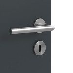 Detailansicht der Oberfläche von Groove 15 LA 24 bandseitig ProLine Lack Anthrazit RAL 7016 Innentür - Hörmann