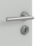 Detailansicht der Oberfläche von Groove 15 LA 24 bandseitig ProLine Lack Grau RAL 7035 Innentür - Hörmann