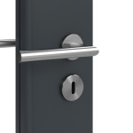 Detailansicht der Oberfläche von Groove 15 LA 24 schlossseitig ProLine Lack Anthrazit RAL 7016 Innentür - Hörmann
