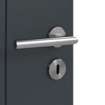 Detailansicht der Oberfläche von Groove 20 LA 24 mittig ProLine Lack Anthrazit RAL 7016 Innentür - Hörmann