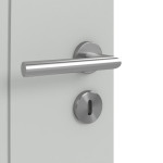 Detailansicht der Oberfläche von Groove 20 LA 24 mittig ProLine Lack Grau RAL 7035 Innentür - Hörmann