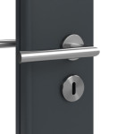 Detailansicht der Oberfläche von Groove 29 LA 24 schlossseitig ProLine Lack Anthrazit RAL 7016 Innentür - Hörmann
