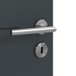 Detailansicht der Oberfläche von Signum 34 LA 24 bandseitig Basic Lack Anthrazit RAL 7016 Innentür - Huga