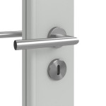 Detailansicht der Oberfläche von Signum 78 LA 27 Basic Lack Grau RAL 7035 Innentür - Huga