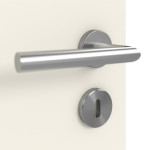 Detailansicht der Oberfläche von HUGA Innentür Smart 1 Weißlack Concept mit Lichtausschnitt mittig
