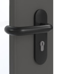 Detailansicht der Oberfläche von GARANT Rauchschutztür 10622-60 Ebony CePaL mit Lichtausschnitt LA-DIN