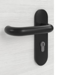 Detailansicht der Oberfläche von GARANT Rauchschutztür Quer Authentic Grigio GCK08 mit Lichtausschnitt LA-10