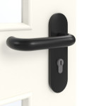 Detailansicht der Oberfläche von GARANT Rauchschutztür 0105-60 Pearl White CePaL mit Lichtausschnitt LA-11