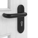Detailansicht der Oberfläche von GARANT Rauchschutztür Authentic Grigio CePaL mit Lichtausschnitt LA-11