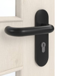 Detailansicht der Oberfläche von GARANT Rauchschutztür Authentic Perl GCK08 mit Lichtausschnitt LA-11