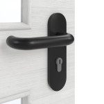 Detailansicht der Oberfläche von GARANT Rauchschutztür Quer Authentic Grigio GCK08 mit Lichtausschnitt LA-11