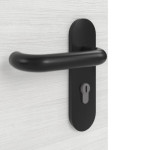 Detailansicht der Oberfläche von GARANT Rauchschutztür Quer Authentic Grigio GCK08 mit Lichtausschnitt LA-12