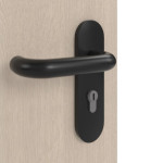 Detailansicht der Oberfläche von GARANT Rauchschutztür Authentic Akazie GCK08 mit Lichtausschnitt LA-13