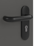 Detailansicht der Oberfläche von GARANT Rauchschutztür 10622-60 Ebony CePaL mit Lichtausschnitt LA-4 mittig