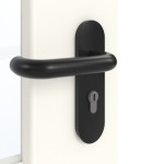 Detailansicht der Oberfläche von GARANT Rauchschutztür 0105-60 Pearl White CePaL mit Lichtausschnitt LA-6