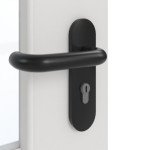 Detailansicht der Oberfläche von GARANT Rauchschutztür 0160-60 Silver Grey CePaL mit Lichtausschnitt LA-6