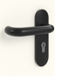 Detailansicht der Oberfläche von GARANT Rauchschutztür 0105-60 Pearl White CePaL mit Lichtausschnitt LA-8