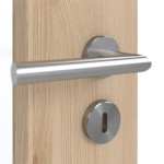 Detailansicht der Oberfläche von GARANT Schallschutztür Authentic Achat GCK08 mit Lichtausschnitt LA-DIN