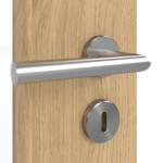 Detailansicht der Oberfläche von GARANT Schallschutztür Authentic Asteiche GCK08 mit Lichtausschnitt LA-DIN