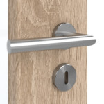 Detailansicht der Oberfläche von GARANT Schallschutztür Authentic Eiche GCK08 mit Lichtausschnitt LA-DIN