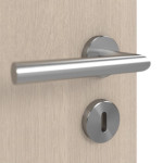 Detailansicht der Oberfläche von GARANT Schallschutztür Authentic Akazie GCK08 mit Lichtausschnitt LA-10
