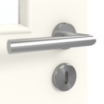 Detailansicht der Oberfläche von GARANT Schallschutztür 0105-60 Pearl White CePaL mit Lichtausschnitt LA-11