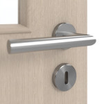 Detailansicht der Oberfläche von GARANT Schallschutztür Authentic Akazie GCK08 mit Lichtausschnitt LA-11