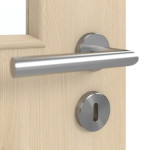 Detailansicht der Oberfläche von GARANT Schallschutztür Authentic Sand GCK08 mit Lichtausschnitt LA-11