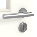 Detailansicht der Oberfläche von GARANT Schallschutztür U11026SD Kristallweiß GHK08 mit Lichtausschnitt LA-11